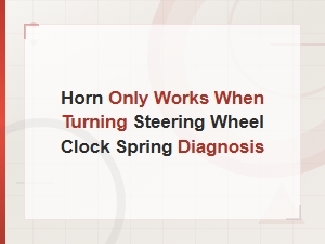 Clock Spring Diagnosis for Horn